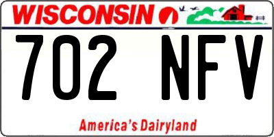 WI license plate 702NFV