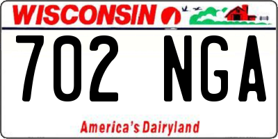 WI license plate 702NGA