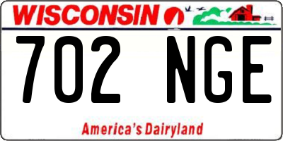 WI license plate 702NGE