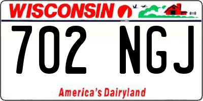 WI license plate 702NGJ