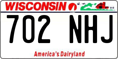 WI license plate 702NHJ