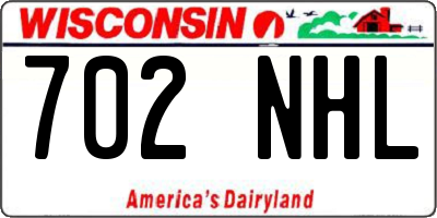 WI license plate 702NHL