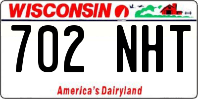 WI license plate 702NHT