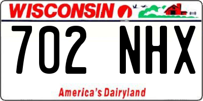 WI license plate 702NHX