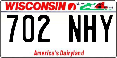 WI license plate 702NHY