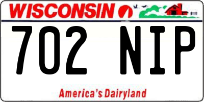 WI license plate 702NIP