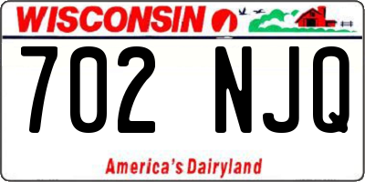 WI license plate 702NJQ