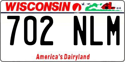 WI license plate 702NLM