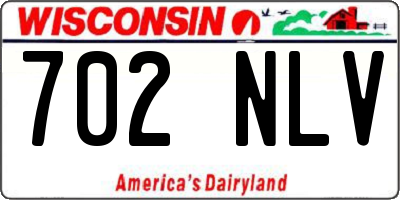 WI license plate 702NLV