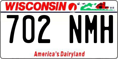 WI license plate 702NMH