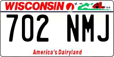 WI license plate 702NMJ