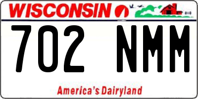 WI license plate 702NMM