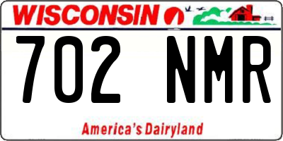 WI license plate 702NMR