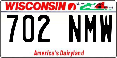 WI license plate 702NMW