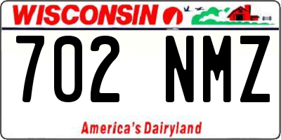 WI license plate 702NMZ