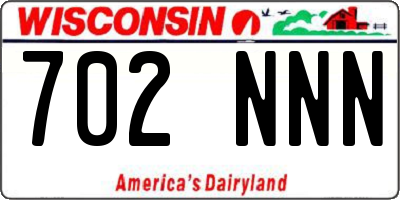 WI license plate 702NNN