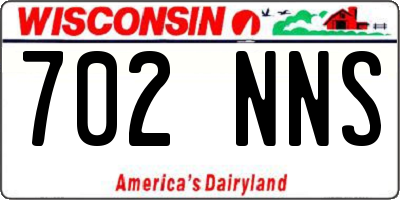 WI license plate 702NNS