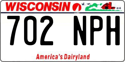 WI license plate 702NPH