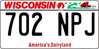 WI license plate 702NPJ
