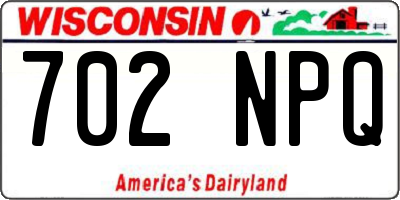 WI license plate 702NPQ