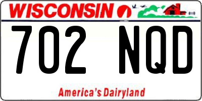 WI license plate 702NQD