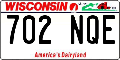 WI license plate 702NQE
