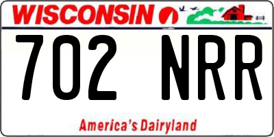 WI license plate 702NRR