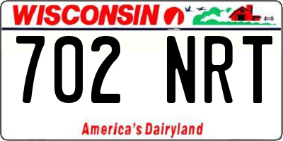 WI license plate 702NRT
