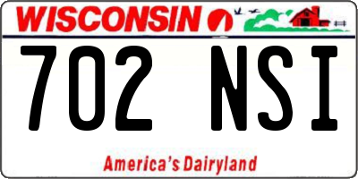 WI license plate 702NSI