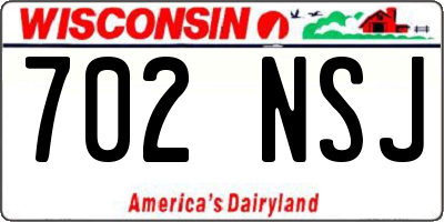 WI license plate 702NSJ