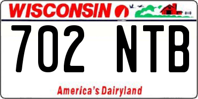 WI license plate 702NTB