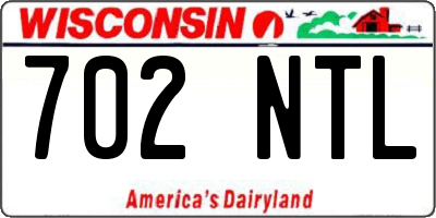 WI license plate 702NTL