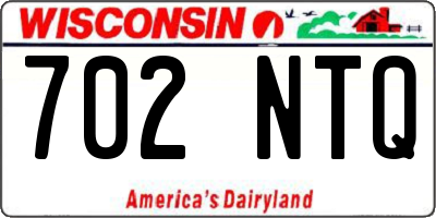WI license plate 702NTQ