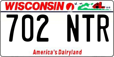 WI license plate 702NTR