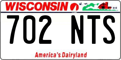 WI license plate 702NTS