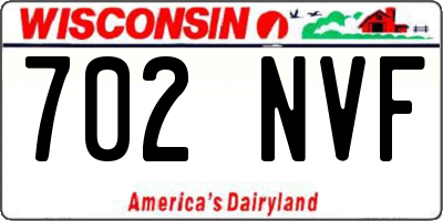 WI license plate 702NVF