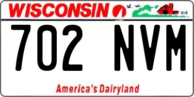 WI license plate 702NVM