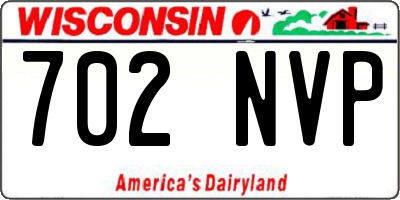 WI license plate 702NVP
