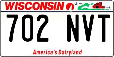 WI license plate 702NVT