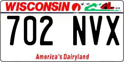 WI license plate 702NVX