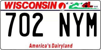 WI license plate 702NYM
