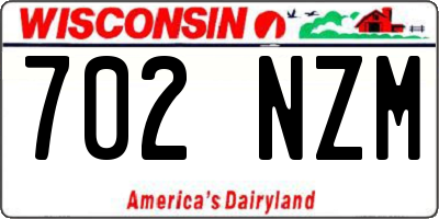 WI license plate 702NZM