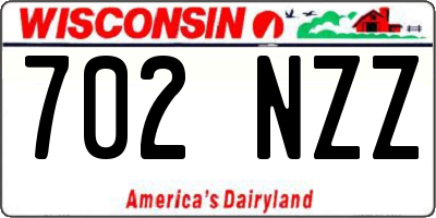 WI license plate 702NZZ
