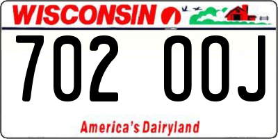 WI license plate 702OOJ