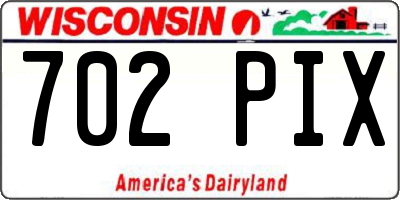 WI license plate 702PIX