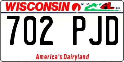 WI license plate 702PJD