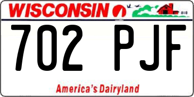 WI license plate 702PJF