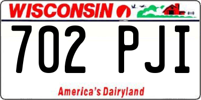 WI license plate 702PJI
