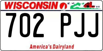 WI license plate 702PJJ