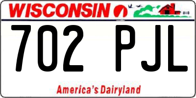 WI license plate 702PJL